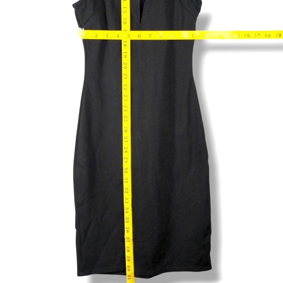 Charlotte Russe Womens XS Bodycon Dress Rayon Blend Black Cutout Mock Neck Club - Picture 3 of 9